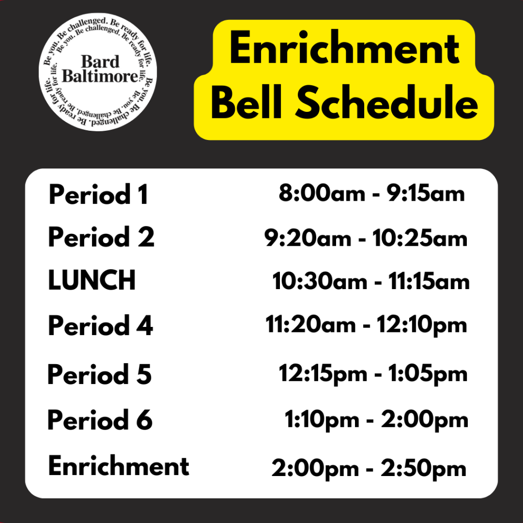 Bell Schedules BEC Baltimore